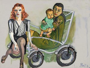 Un fauteuil pour 3, la PMA pour toustes ; collage numérique fait à partir des œuvres d Alice Neel