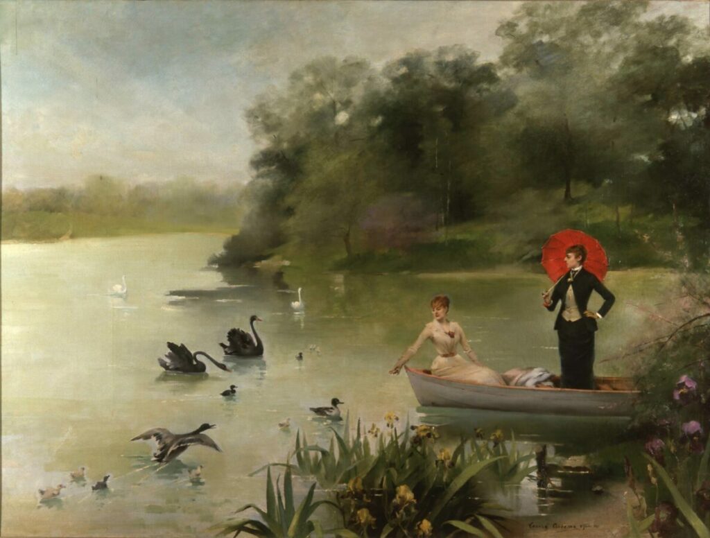 Louise Abbéma, Louis Abbéma et Sarah Bernhardt sur le lac, copyright comédie-francaise